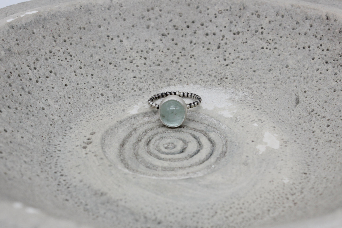 One of a kind aqua marine ring