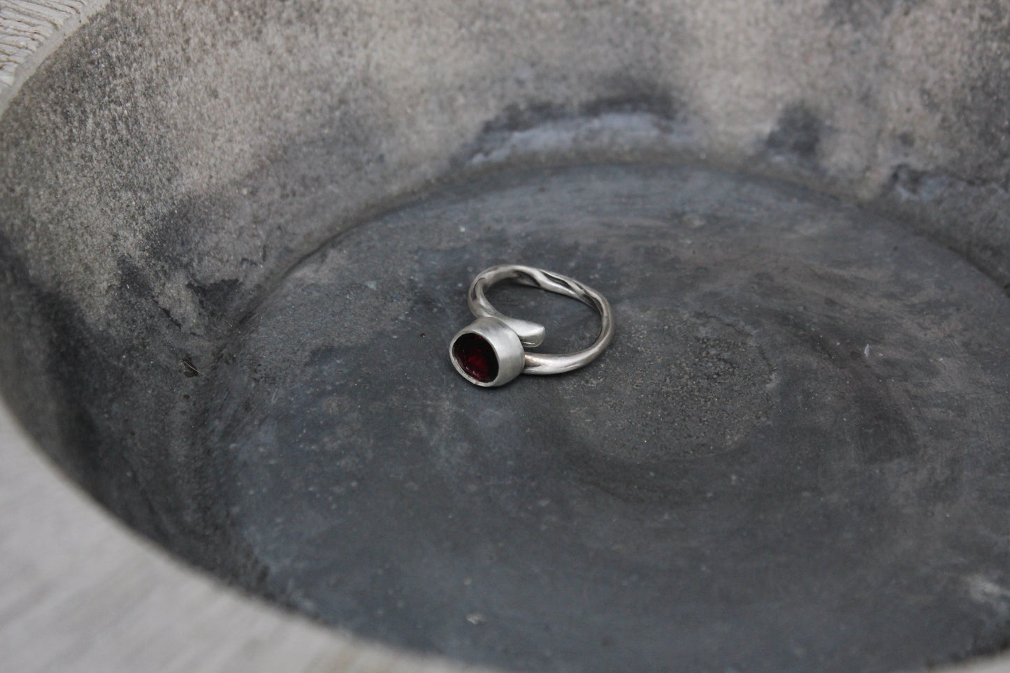 One of a kind garnet ring