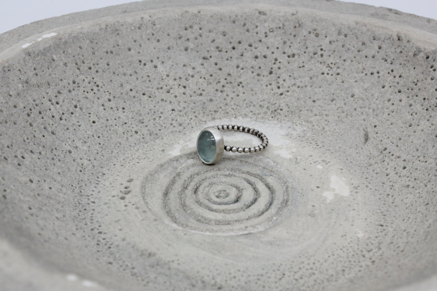 One of a kind aqua marine ring