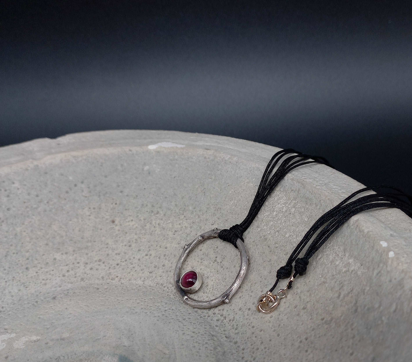 Branch pendant garnet