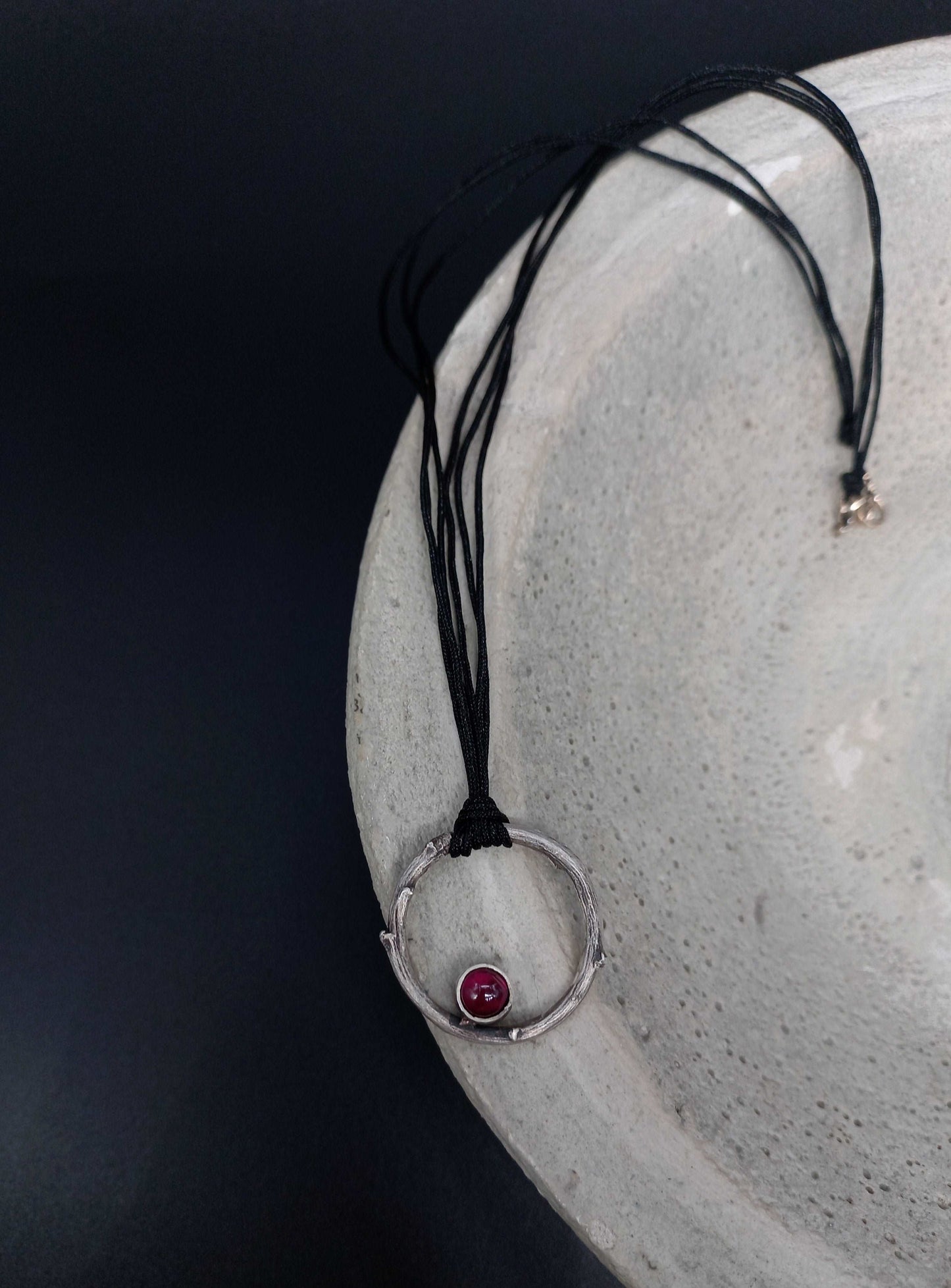 Branch pendant garnet