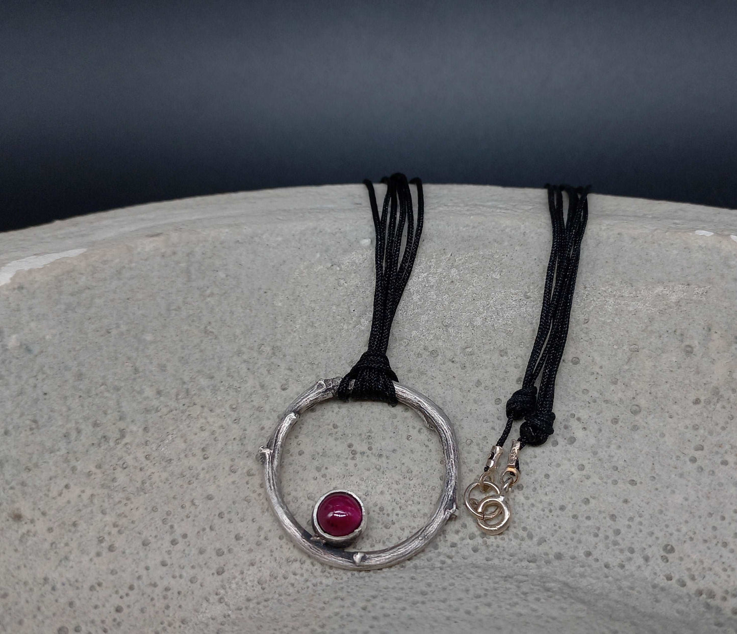 Branch pendant garnet