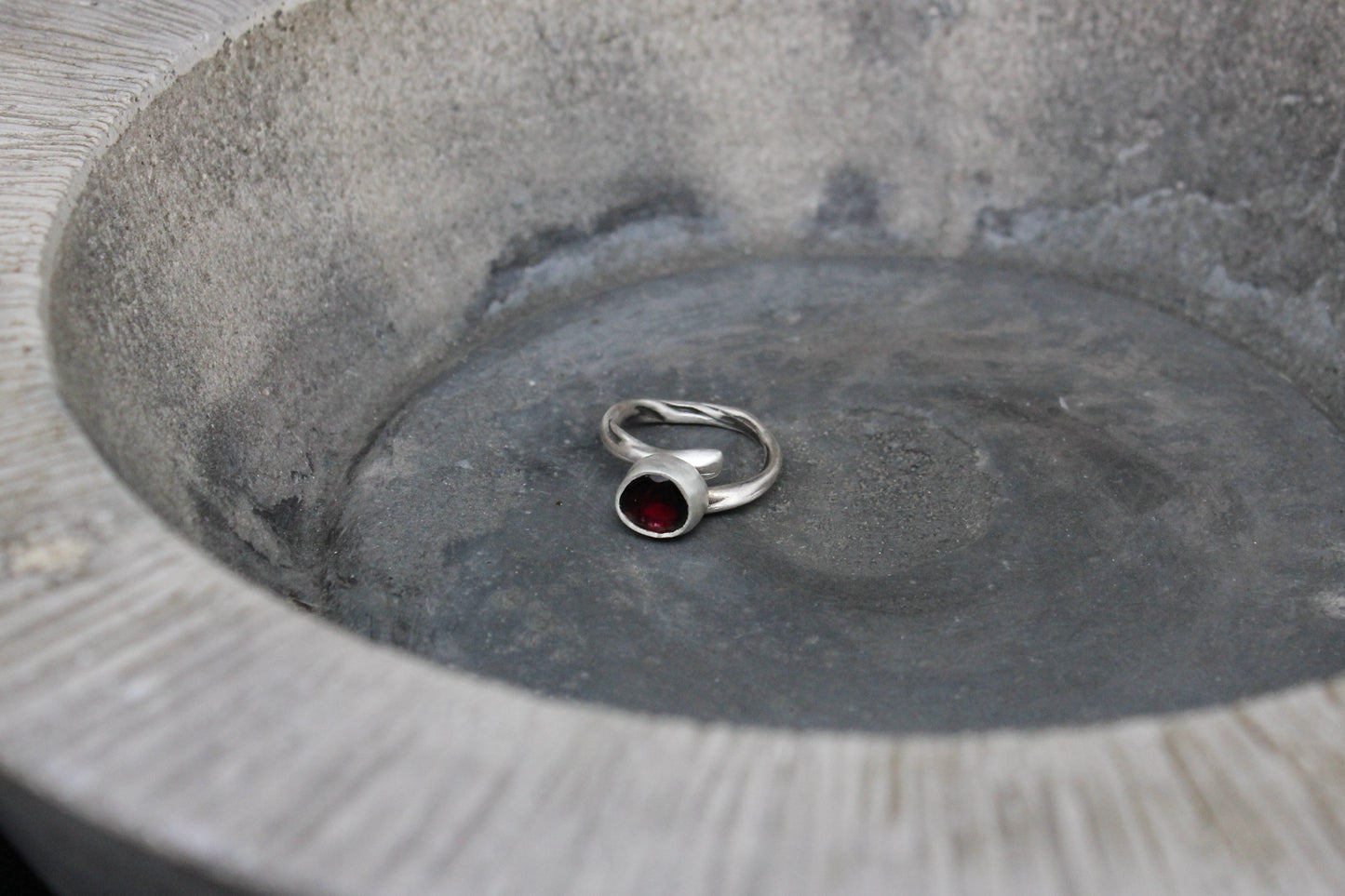 One of a kind garnet ring