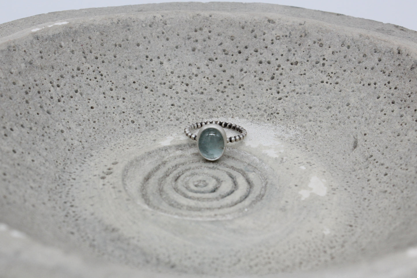 One of a kind aqua marine ring