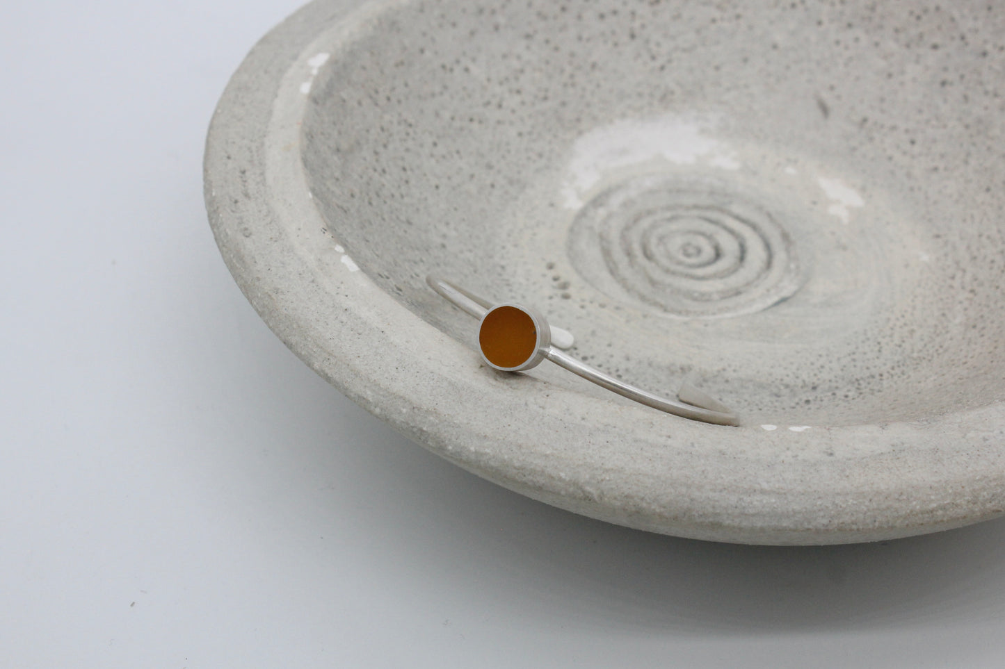 Yellow ochre round shape bracelet