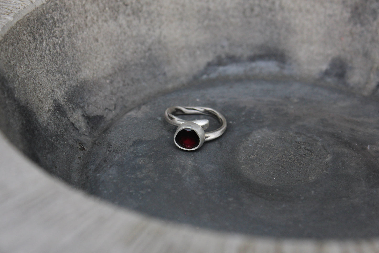 One of a kind garnet ring