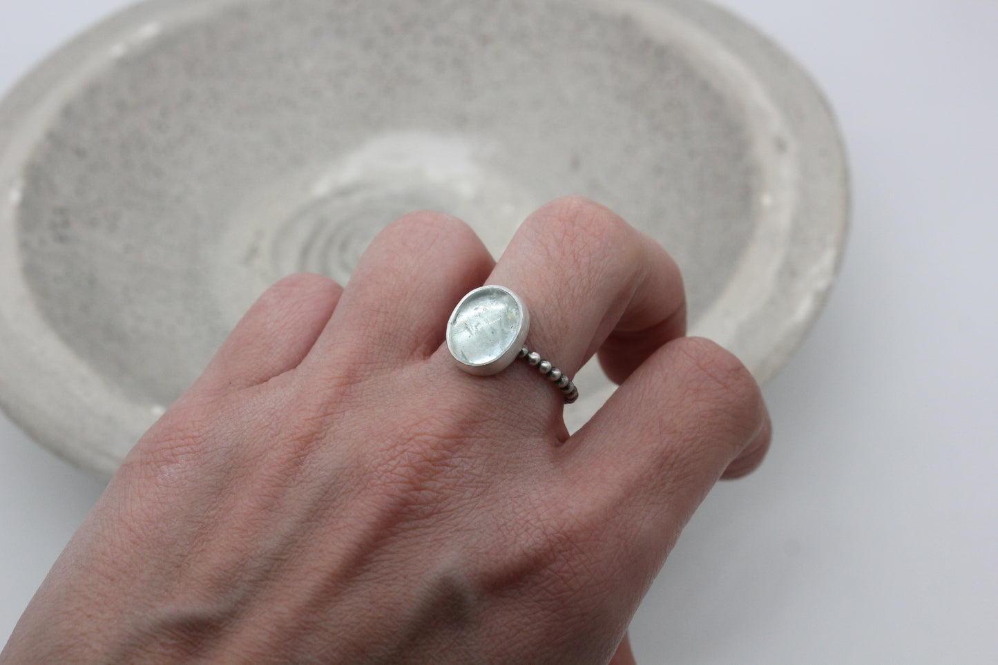 One of a kind aqua marine ring