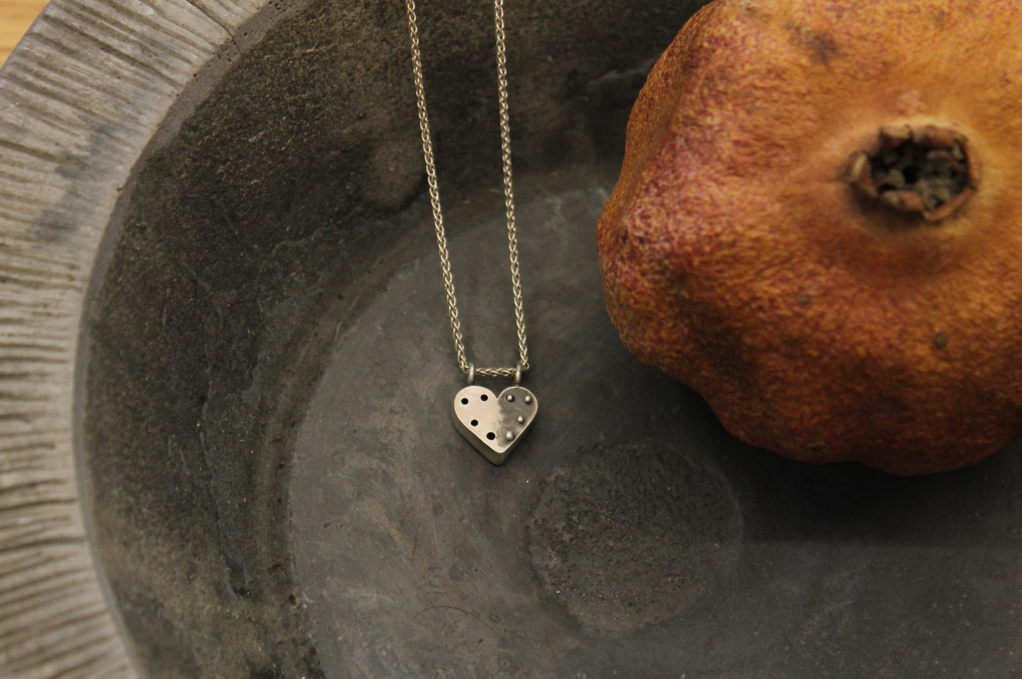 Silver heart pendant