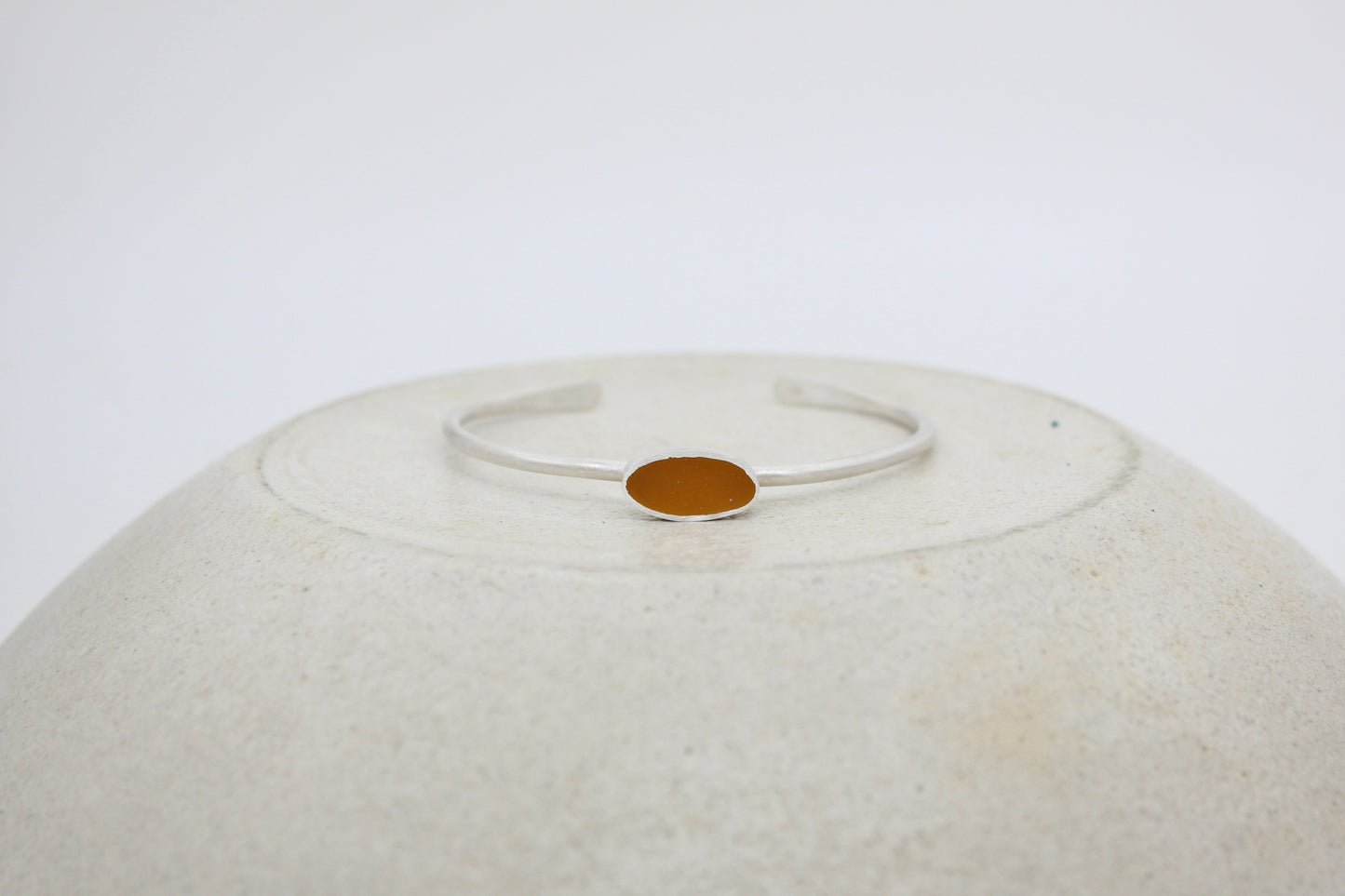 Yellow ochre oval shape bracelet