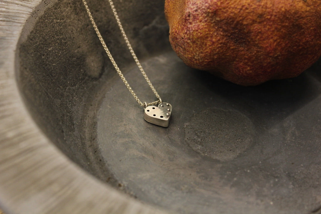Silver heart pendant