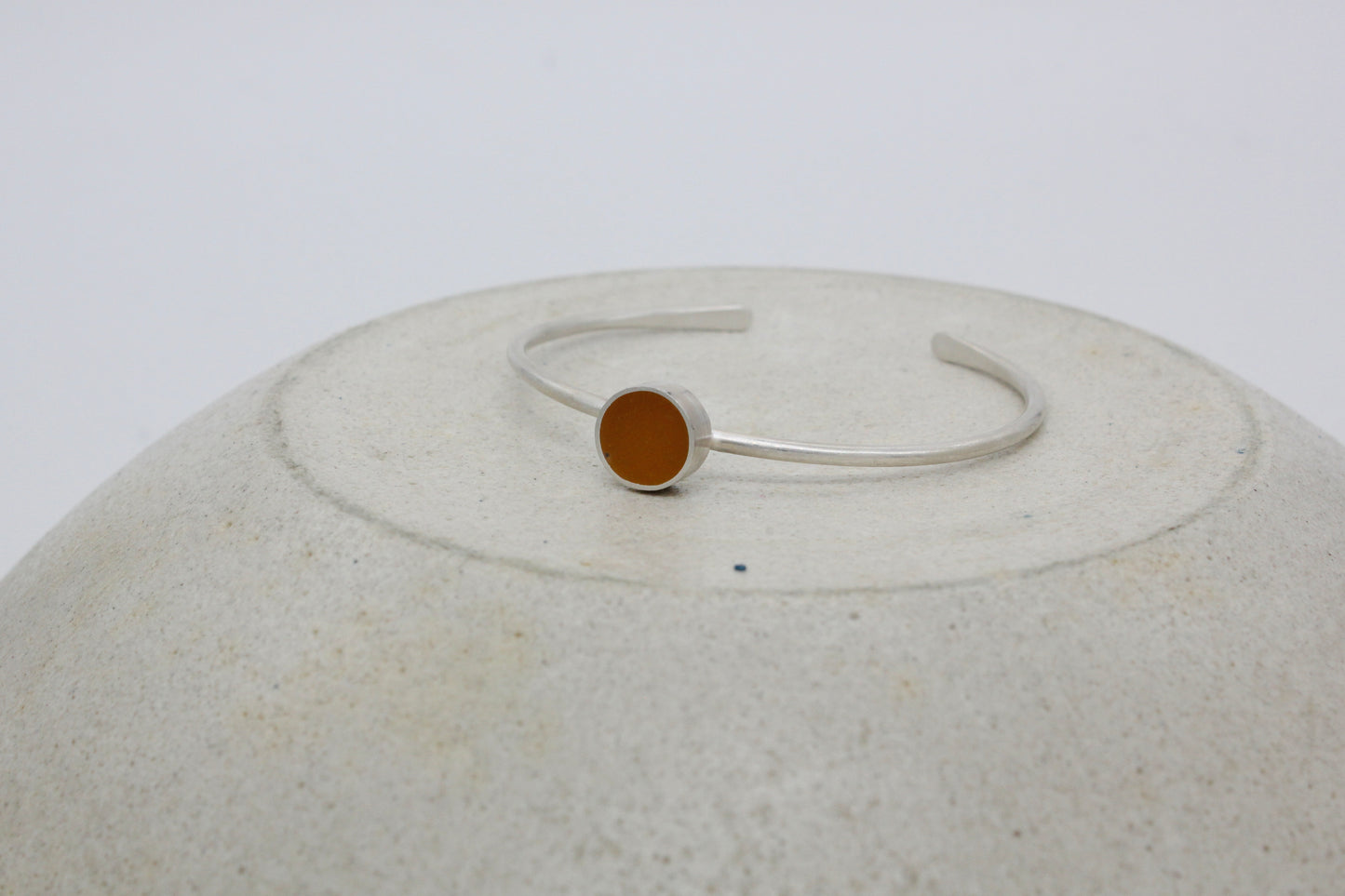 Yellow ochre round shape bracelet