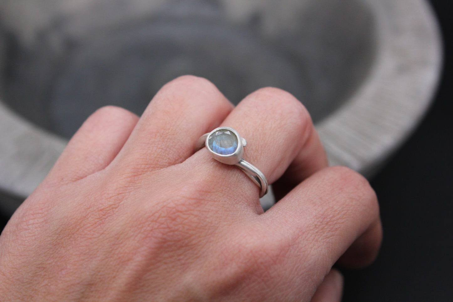 One of a kind labradorite ring