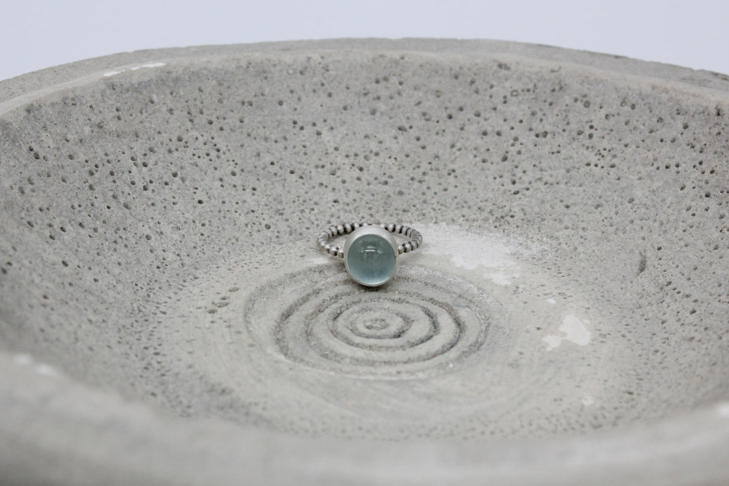 One of a kind aqua marine ring