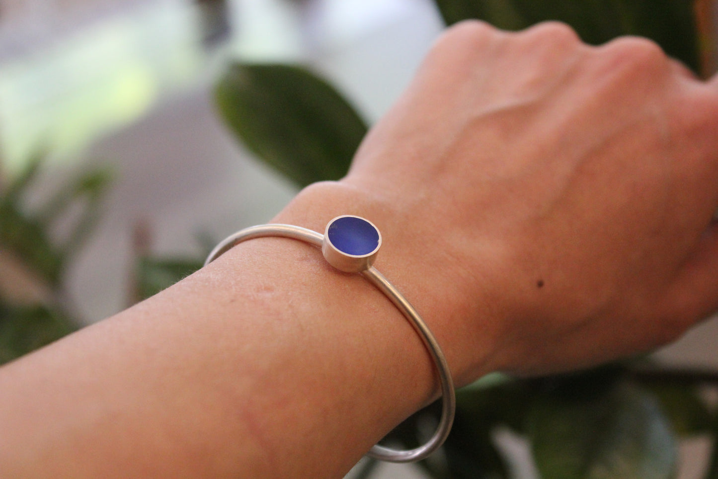 Blue round shape bracelet