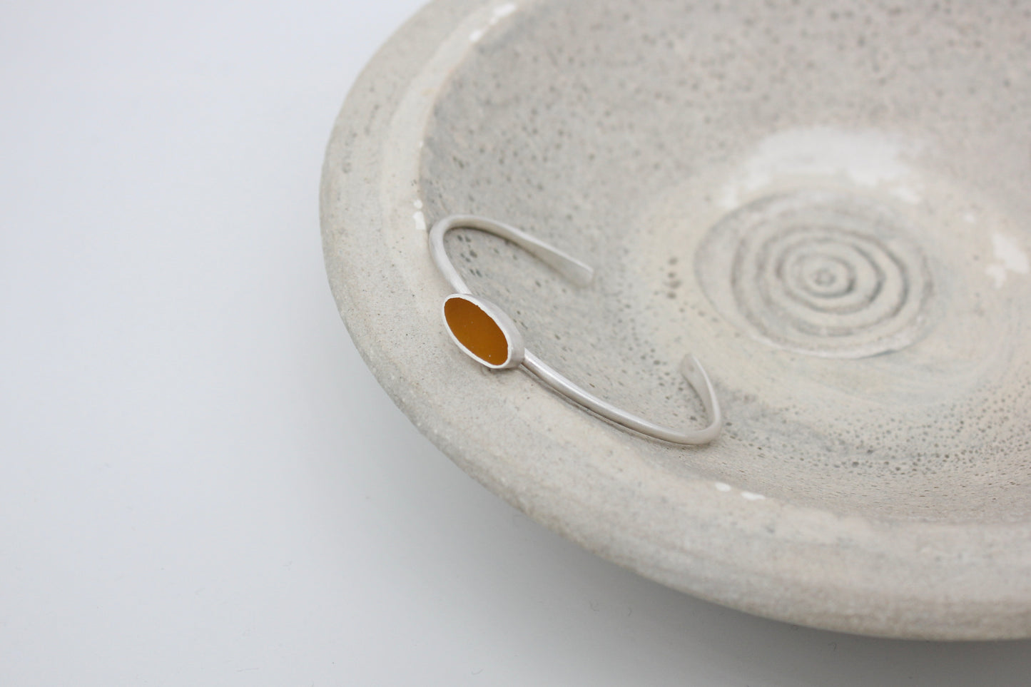 Yellow ochre oval shape bracelet