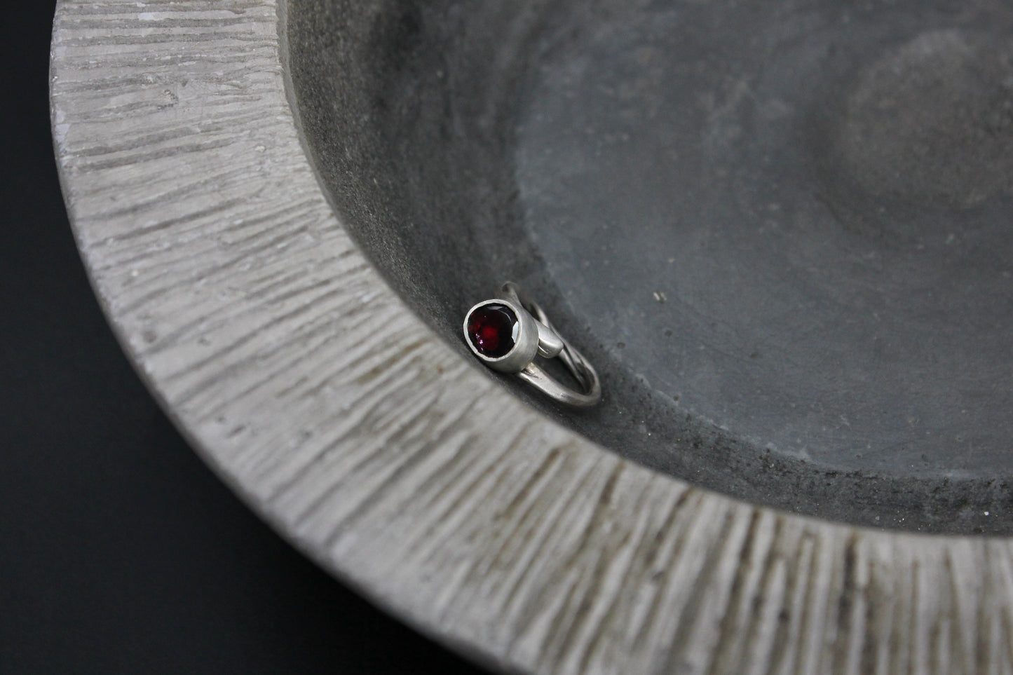 One of a kind garnet ring
