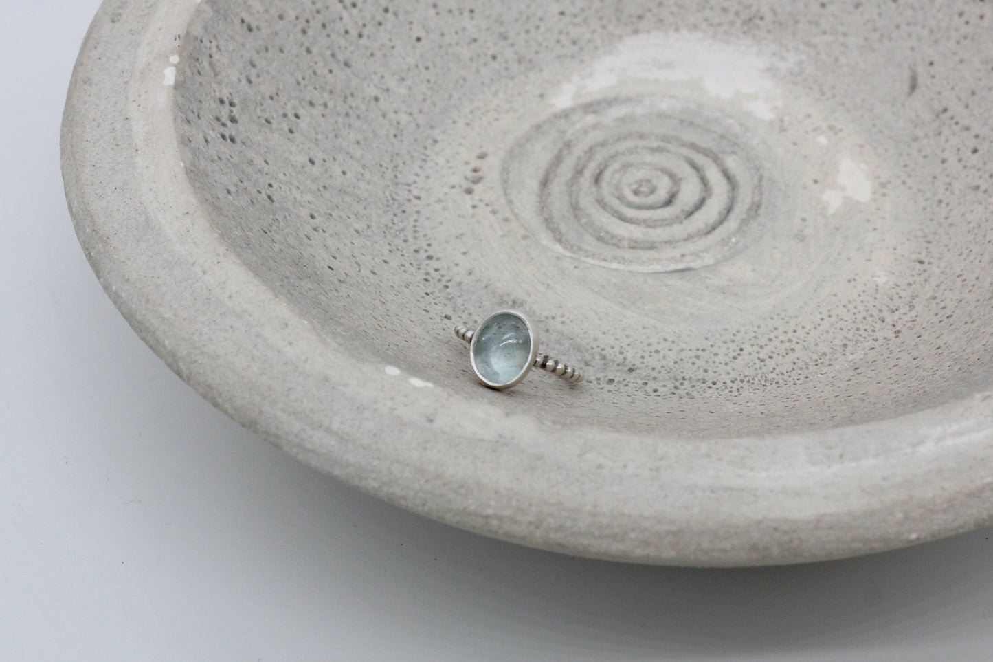 One of a kind aqua marine ring