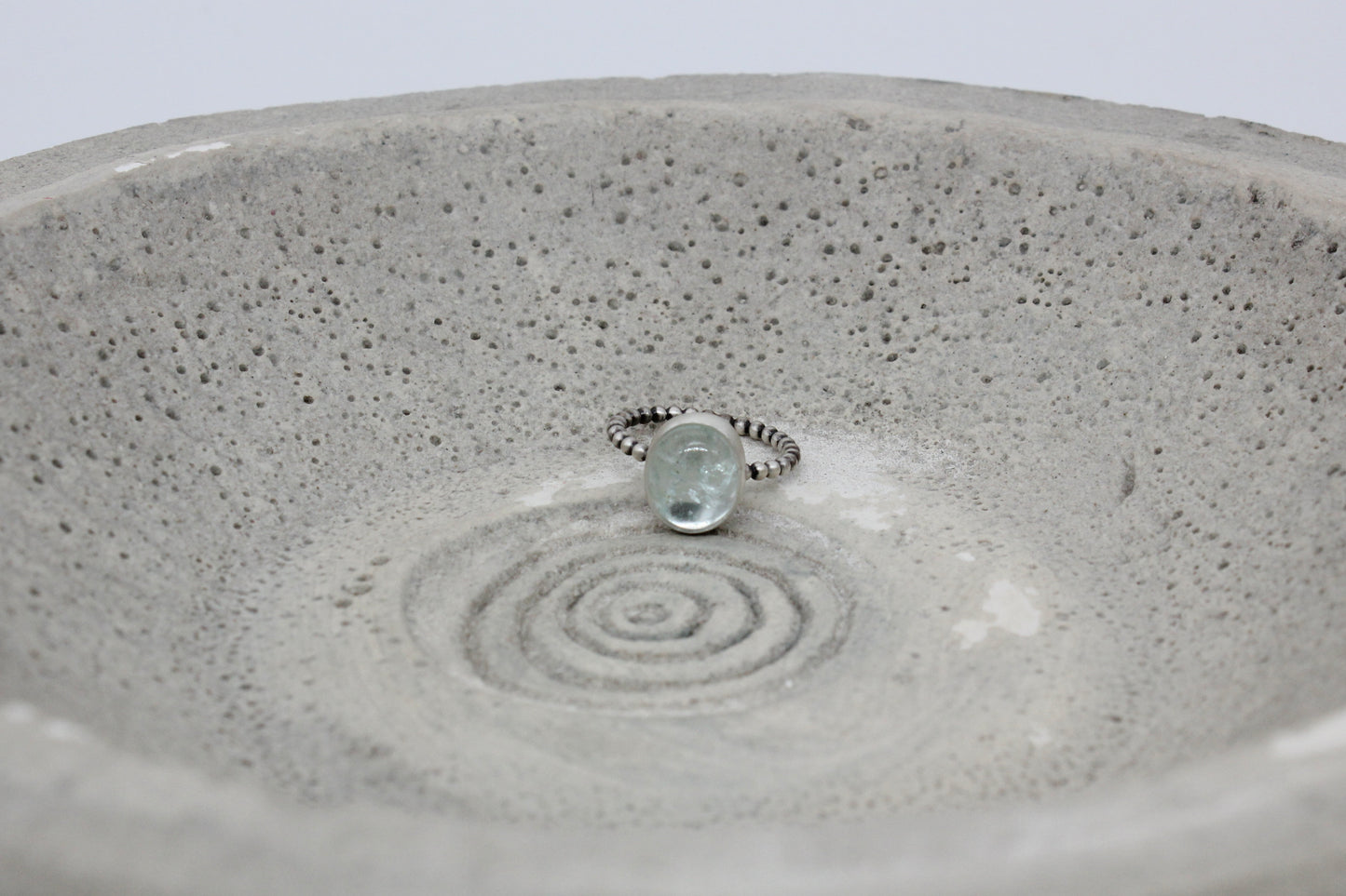One of a kind aqua marine ring