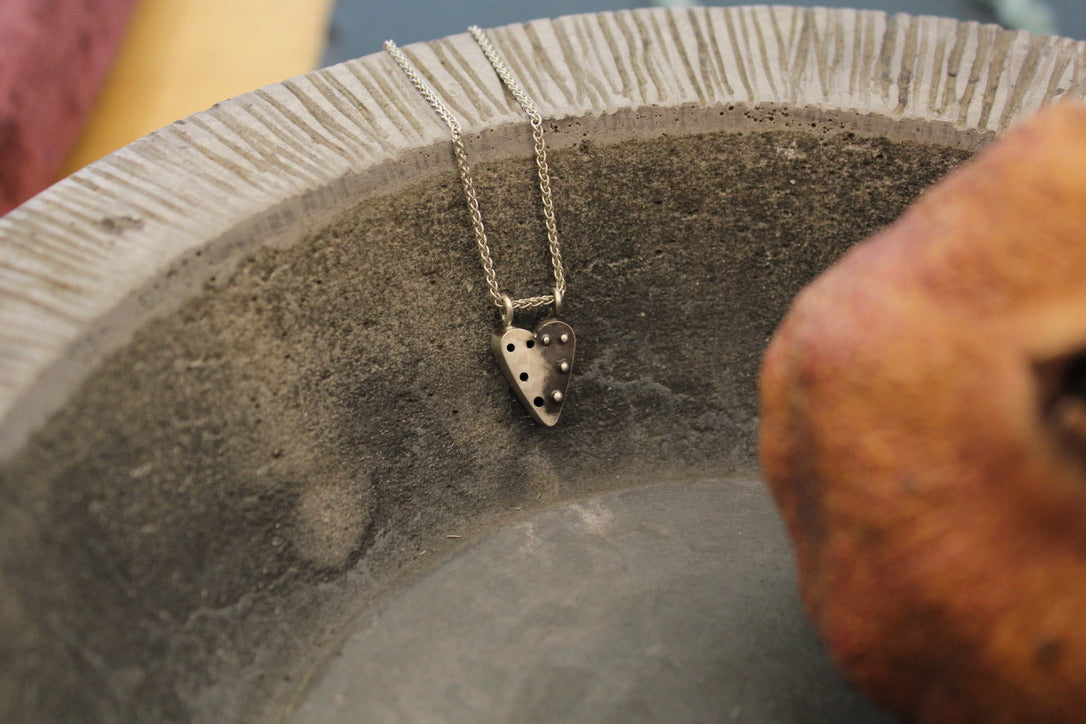 Silver heart pendant