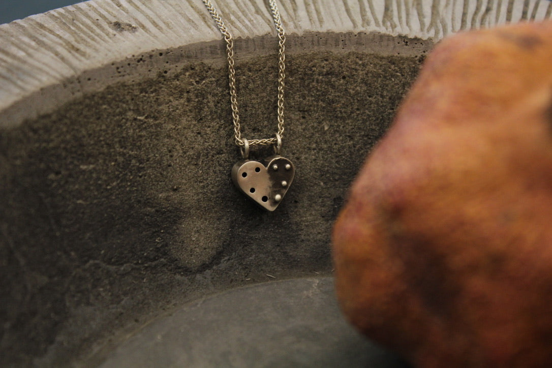 Silver heart pendant