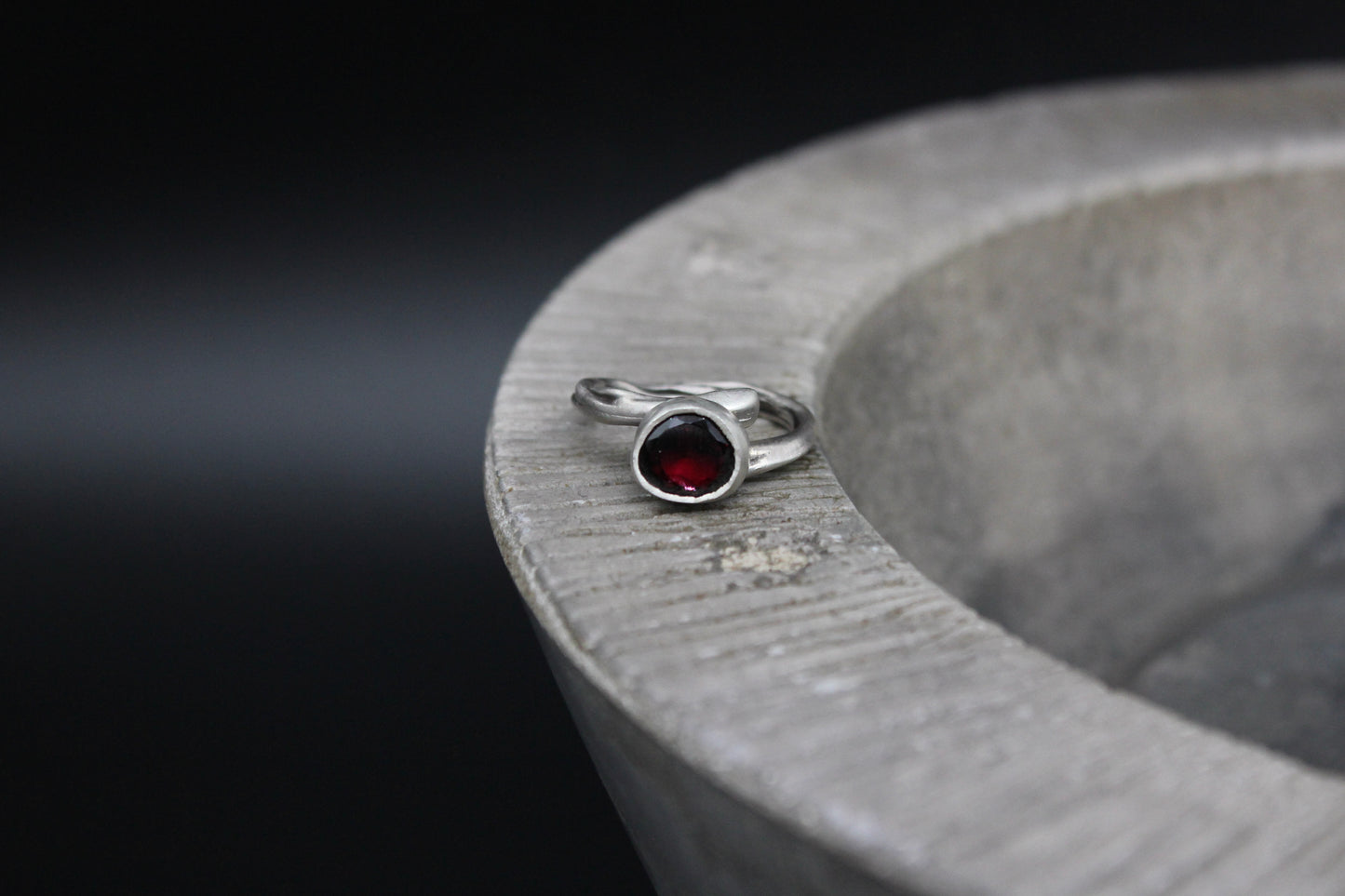 One of a kind garnet ring