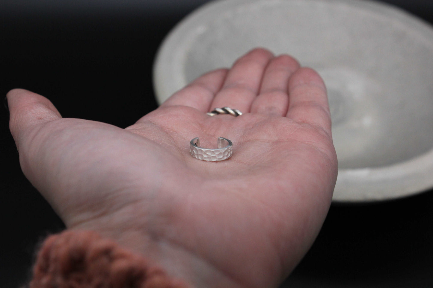 Spotty sterling silver ear cuff