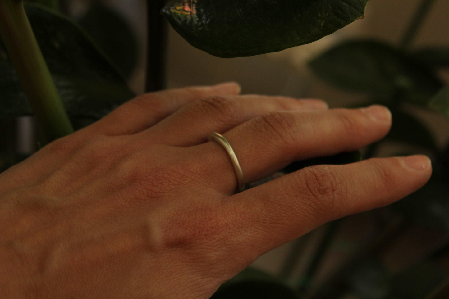 Irregular silver ring