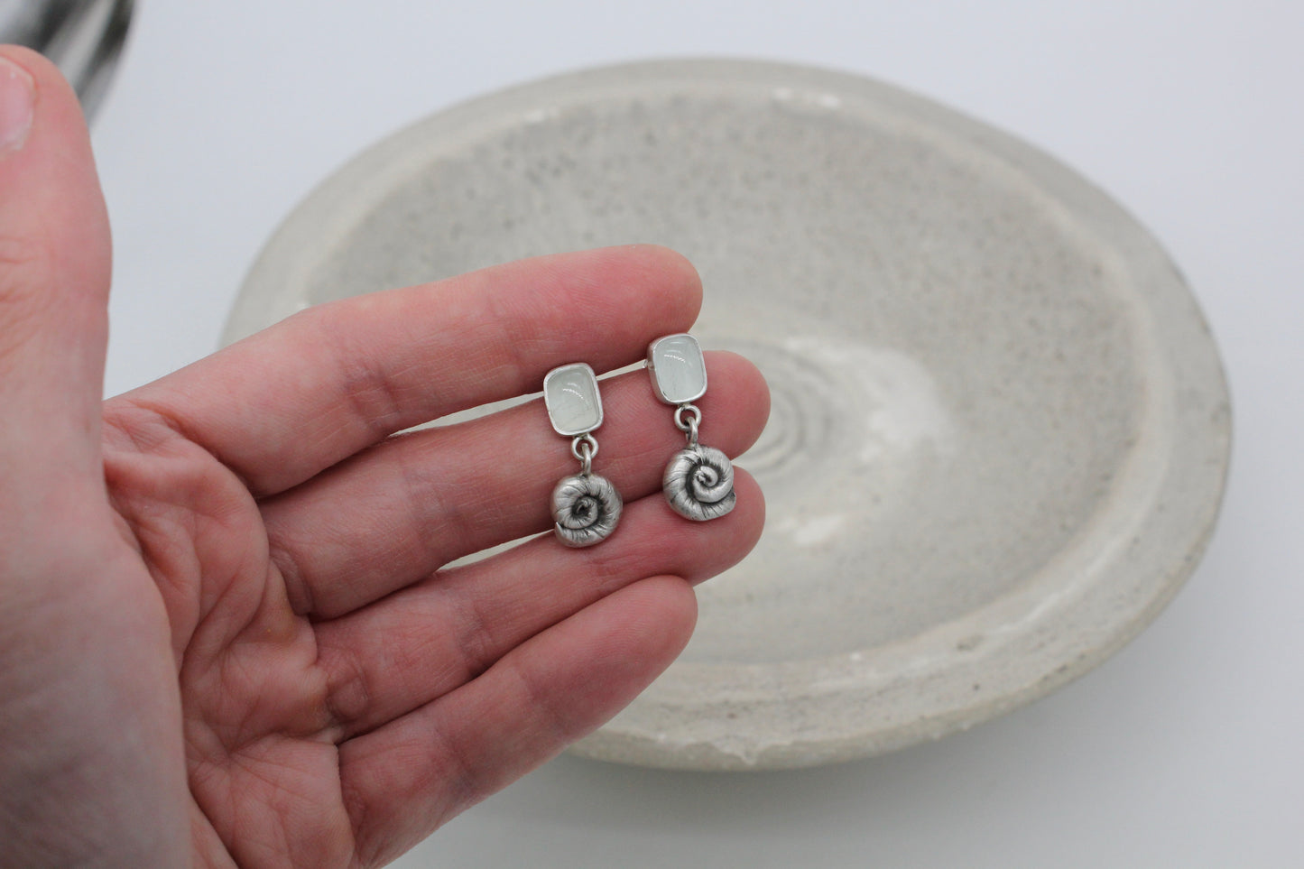 One of kind aqua marine earrings