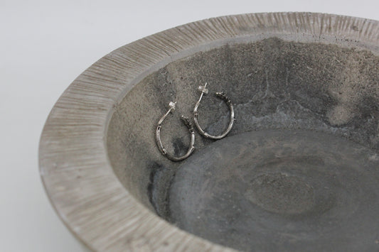 Twig sterlig silver hoops