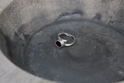 One of a kind garnet ring