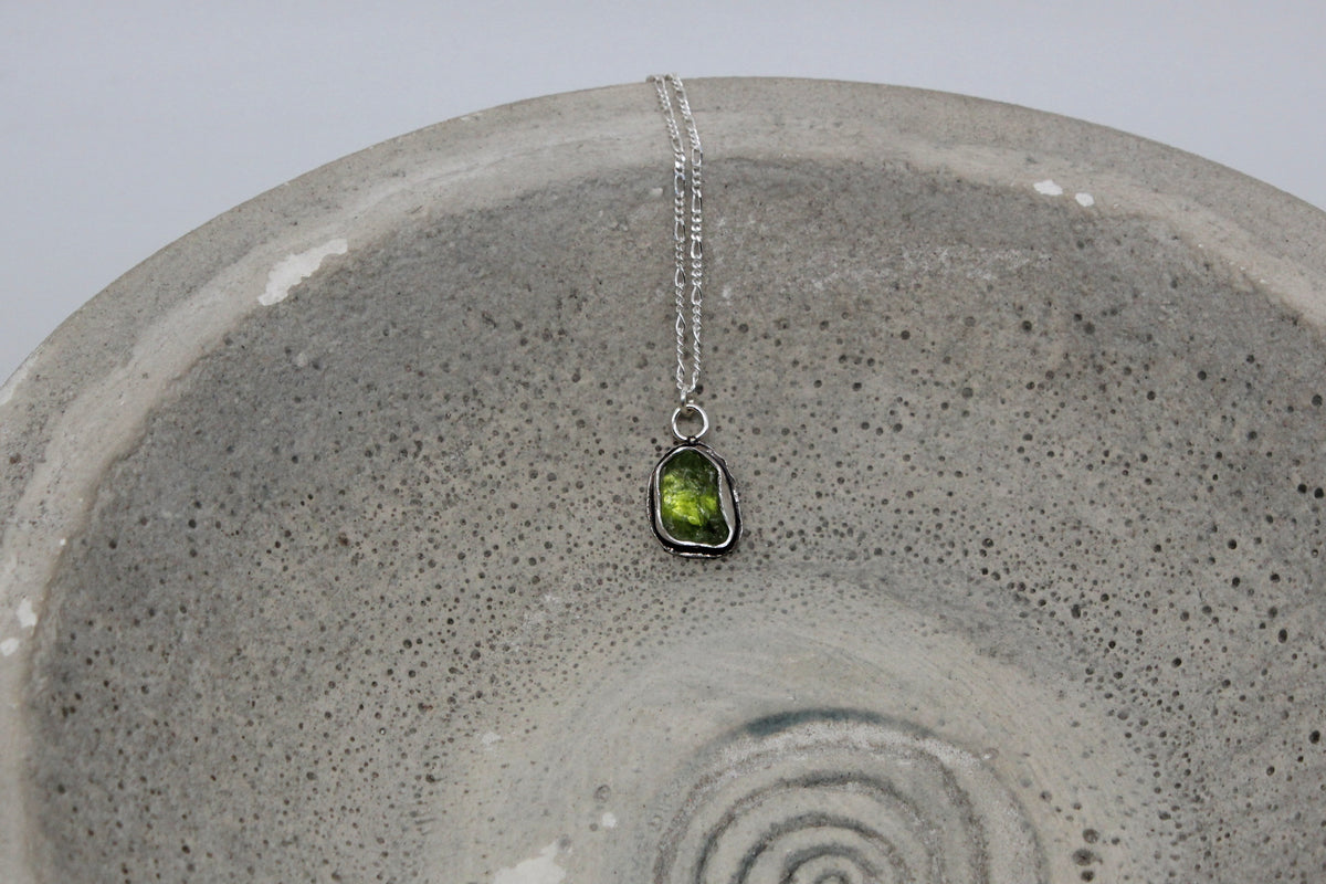 Natural peridot necklace