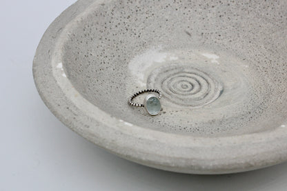 One of a kind aqua marine ring