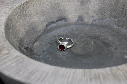 One of a kind garnet ring