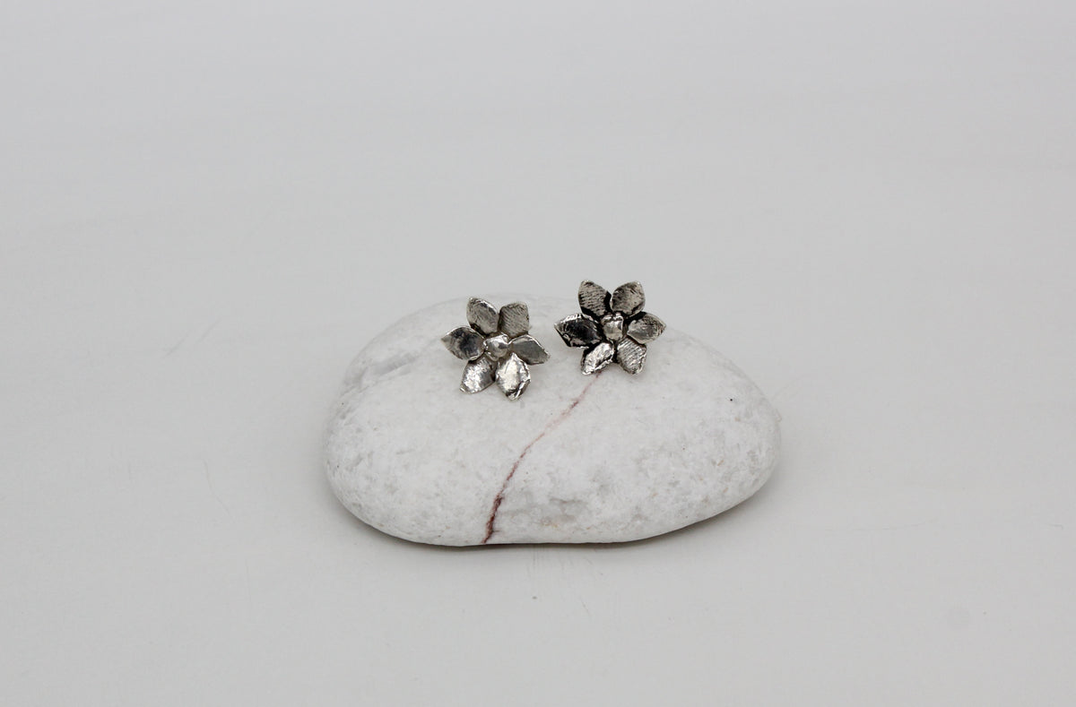 Handmade sterling silver flowers