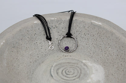 Twig pendant amethyst
