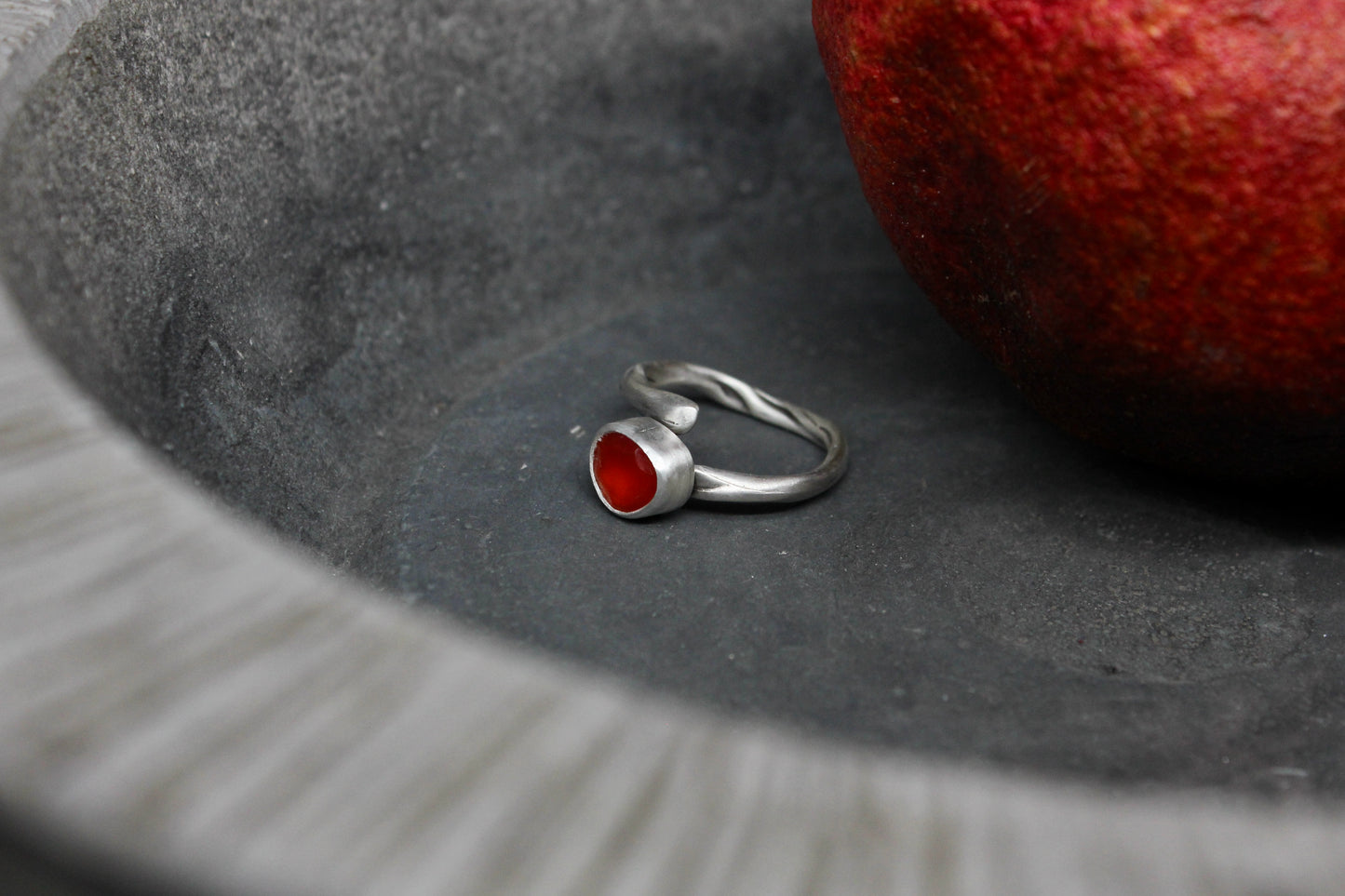 One of a kind carnelian ring