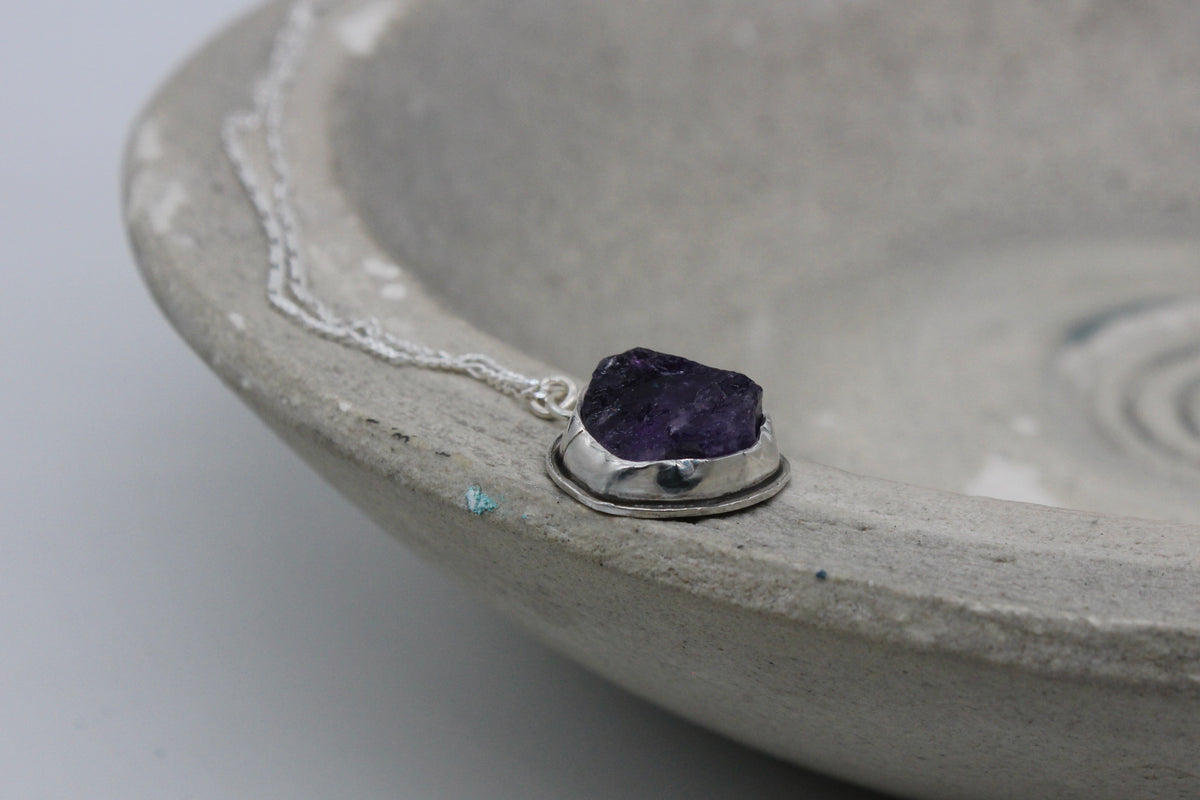 Natural amethyst pendant