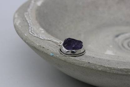 Natural amethyst pendant