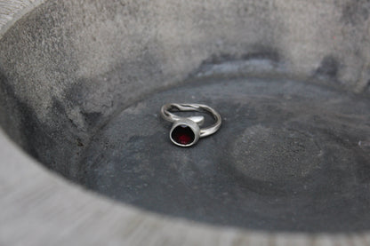 One of a kind garnet ring