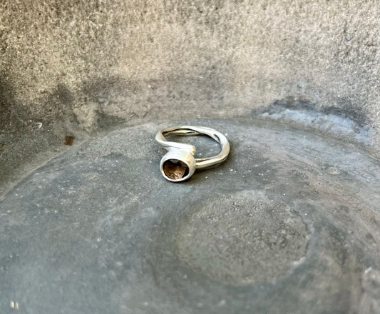 One of a kind smoky quartz ring