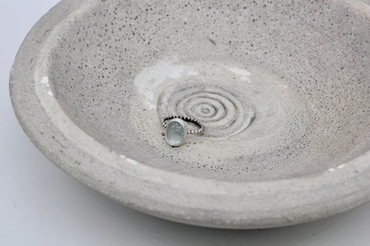One of a kind aqua marine ring