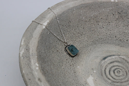 Natural aqua marine pendant