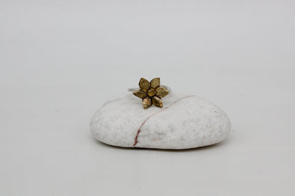 Sterling silver flower ring