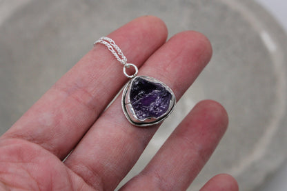 Natural amethyst pendant