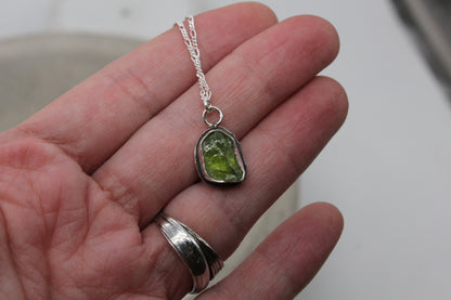 Natural peridot necklace
