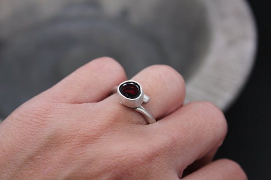 One of a kind garnet ring