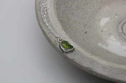 Natural peridot necklace