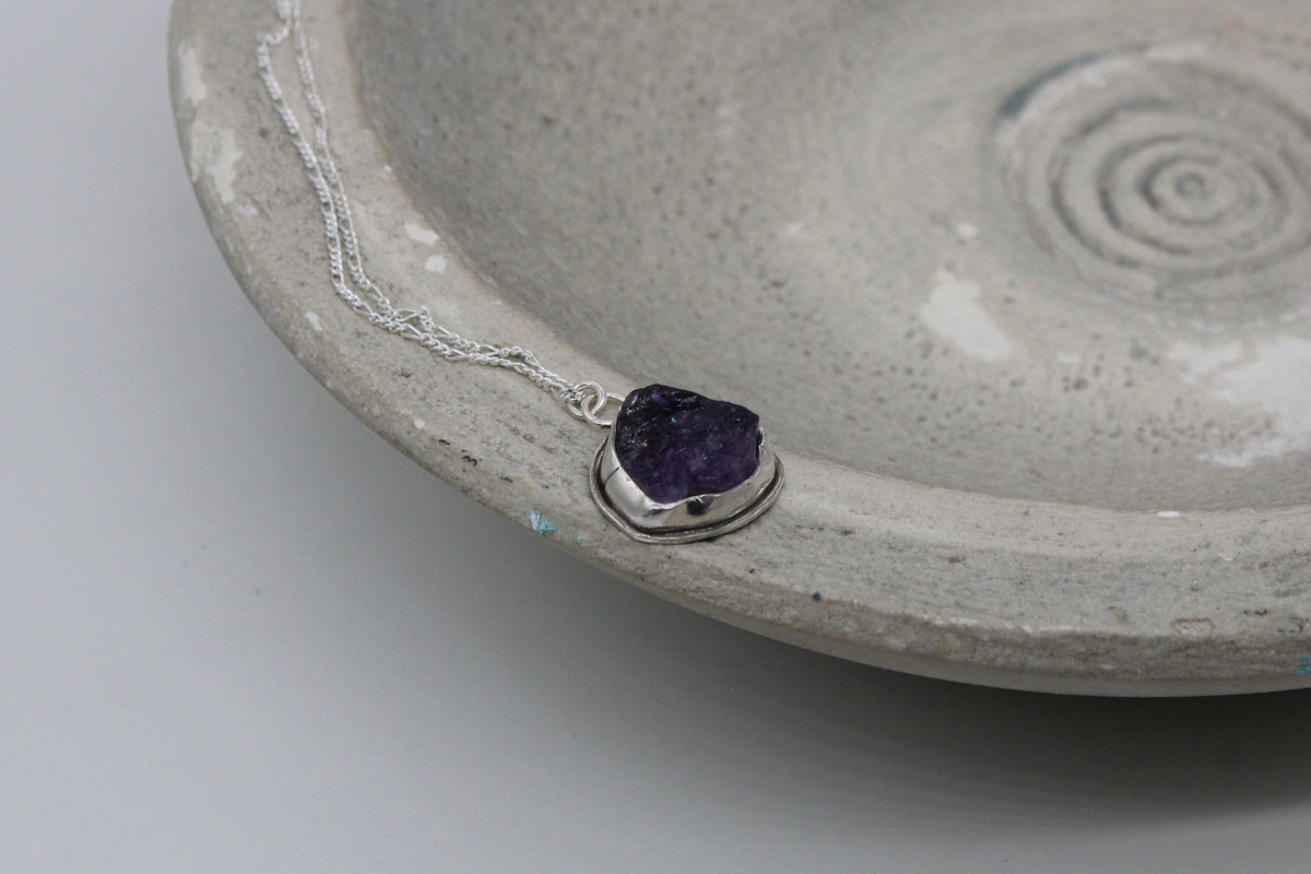 Natural amethyst pendant