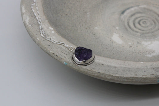 Natural amethyst pendant
