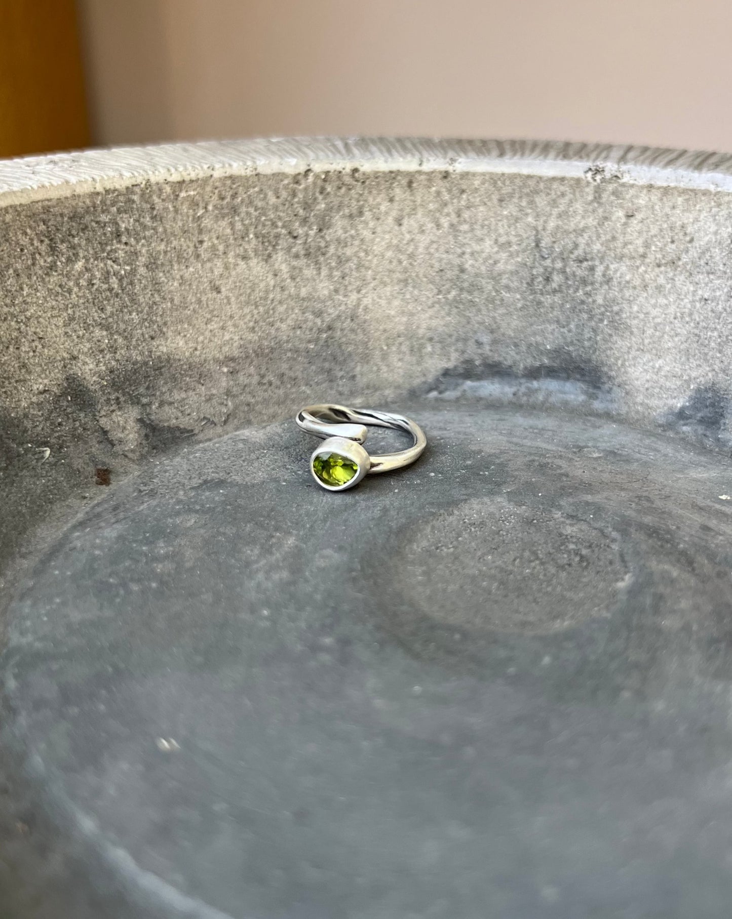 One of a kind peridote ring